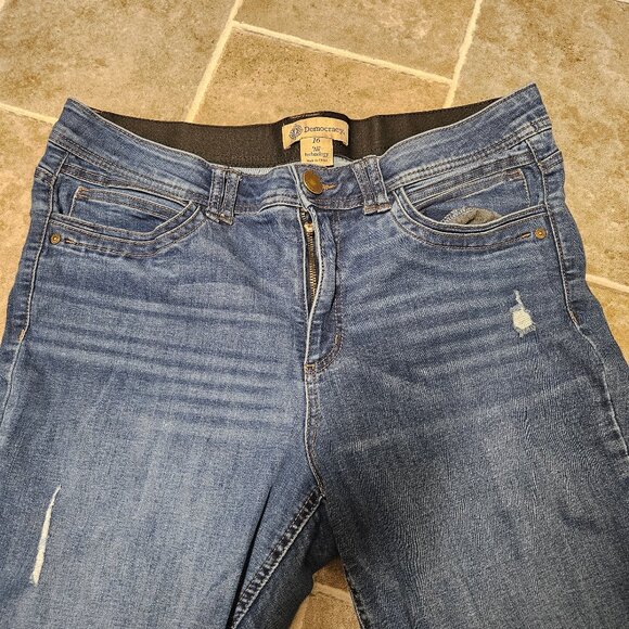 Democracy Ab Technology Jeans Womens Size 16 Blue Straight Pants - Picture 2 of 11